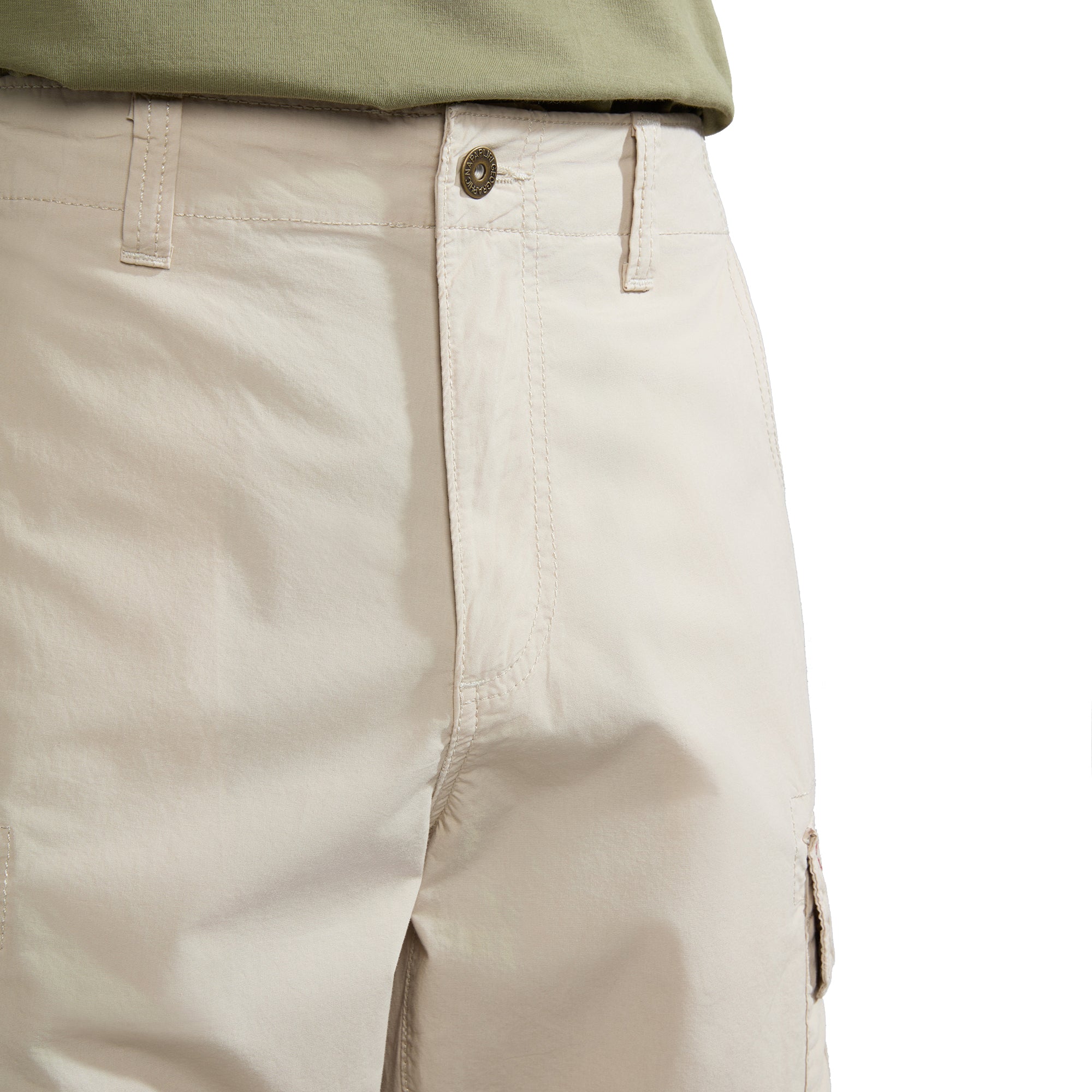 Napapijri Noto 5 Cargo Shorts - Beige Silver