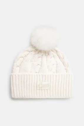 Napapijri wool beanie F-Necker beige color thick knit NP0A4I822061