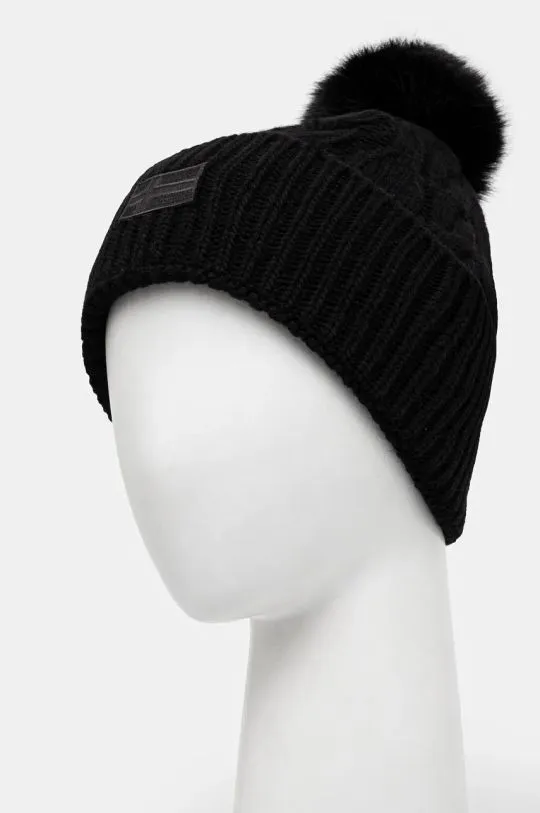 Napapijri wool beanie F-Necker black color thick knit NP0A4I820411