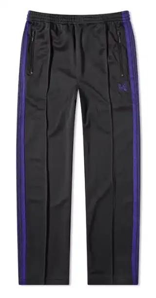 Needles Narrow Track Pant Charcoal/Purple