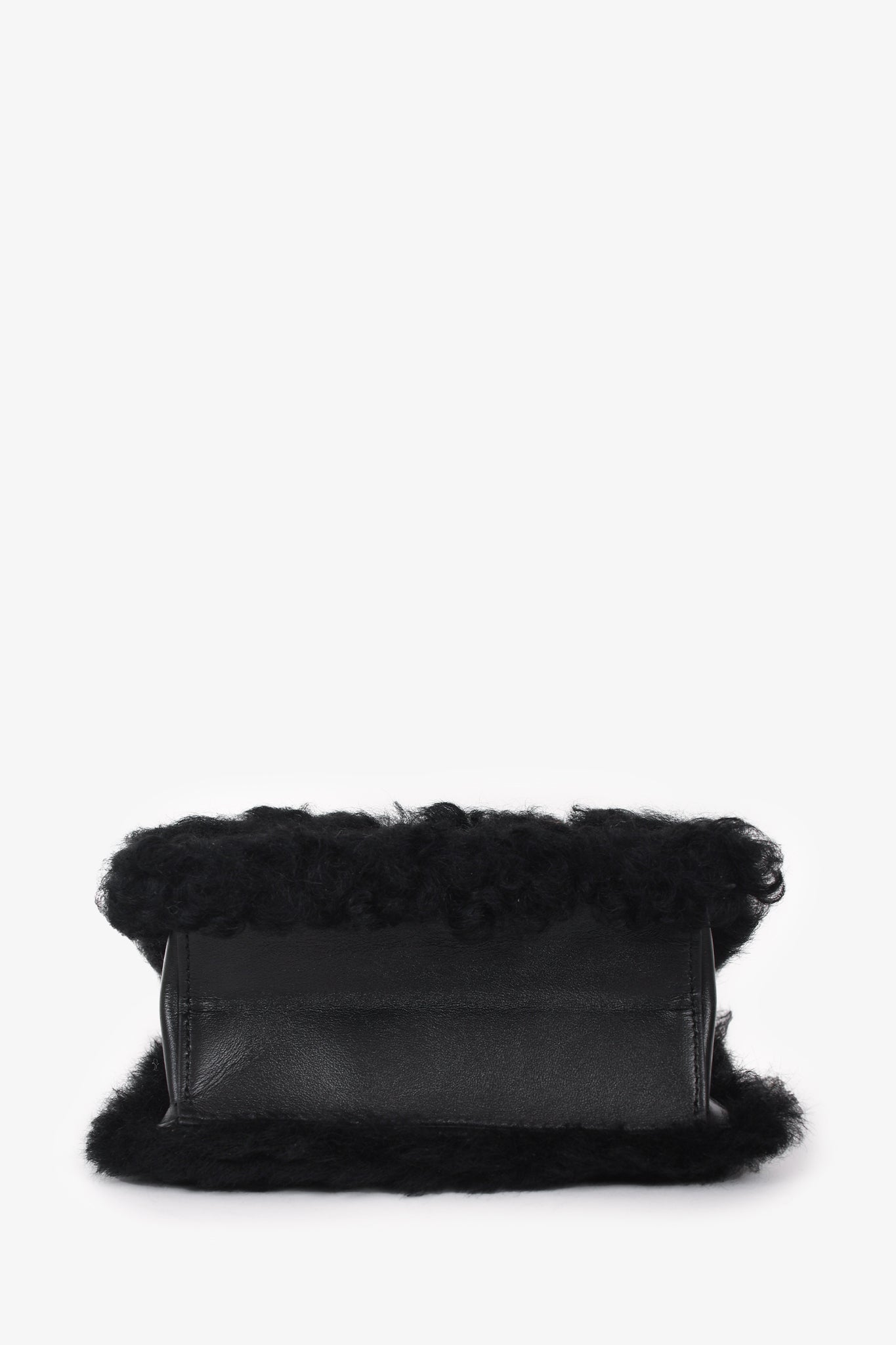 Off-White Black Shearling Leather Mini 'Jitney 0.7' Bag