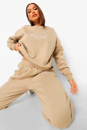 Official Embroidered Slouch Sweater Tracksuit