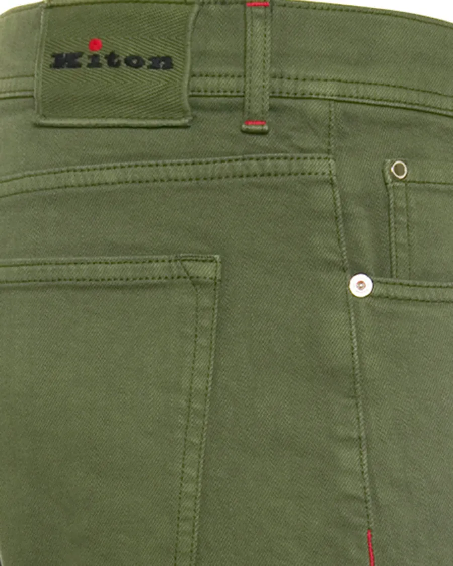 Olive 5 Pocket Denim Pant