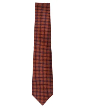 Orange and Navy Blue Micro Diamond Tie