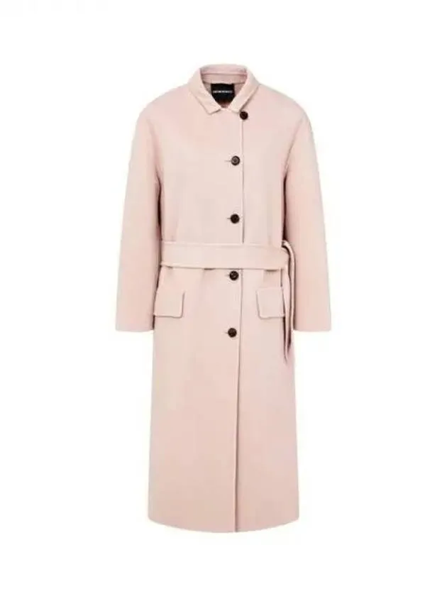 Overseas Station Season Big Chance 8 18 Women s Soft Wool Belted Single Coat Pink 270425