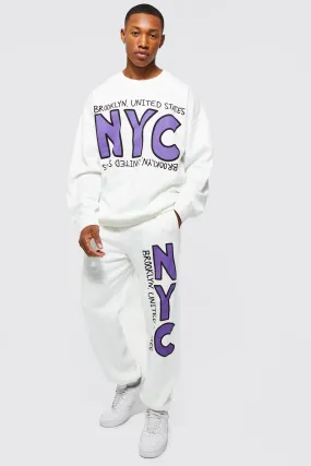 Oversized Nyc Sweater Tracksuit