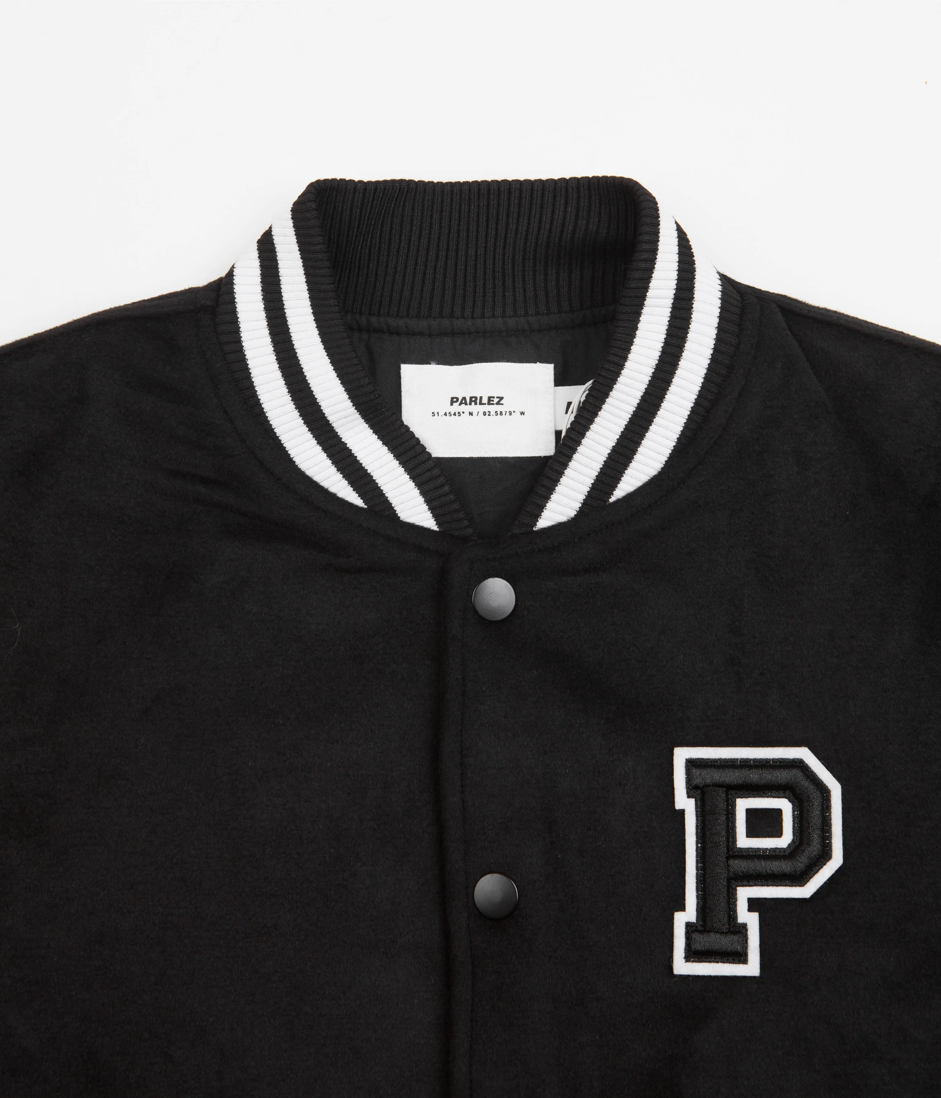 Parlez Bay Bomber College Jacket - Black