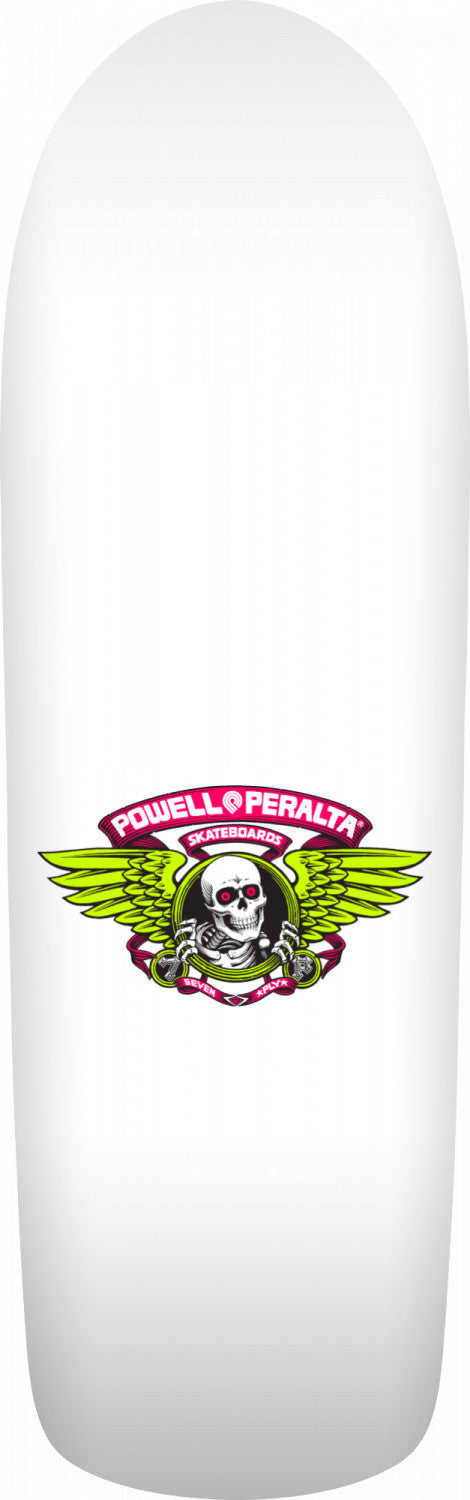 POWELL PERALTA DECK REISSUE OS RIPPER WHITE PINK 10.0 X 31.75