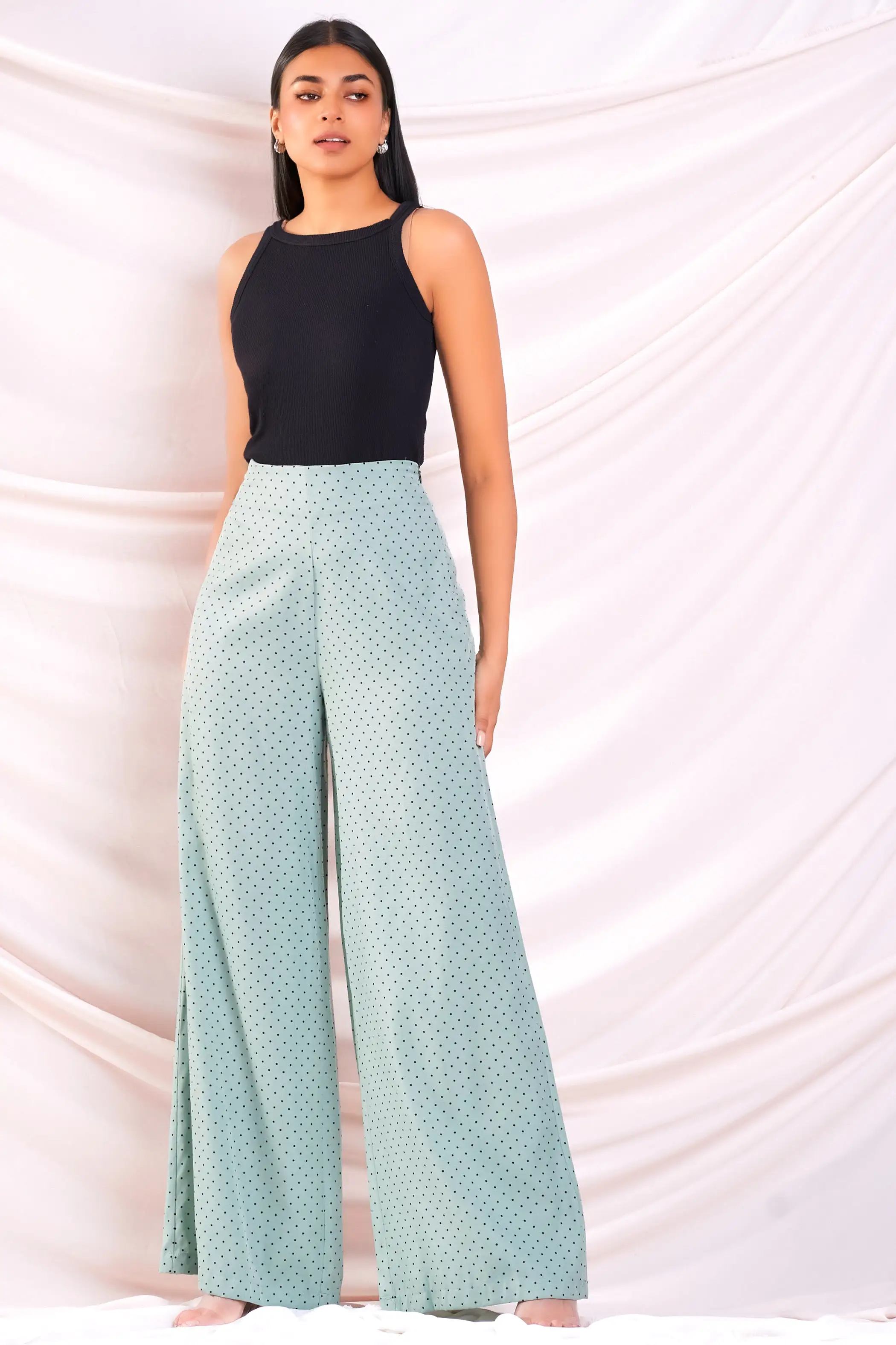 Printed High Waist Wide Leg Pant