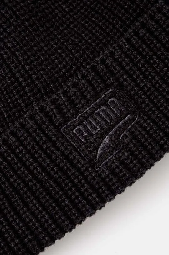 Puma cotton beanie RE:Collection DT Beanie black color thick knit 025496