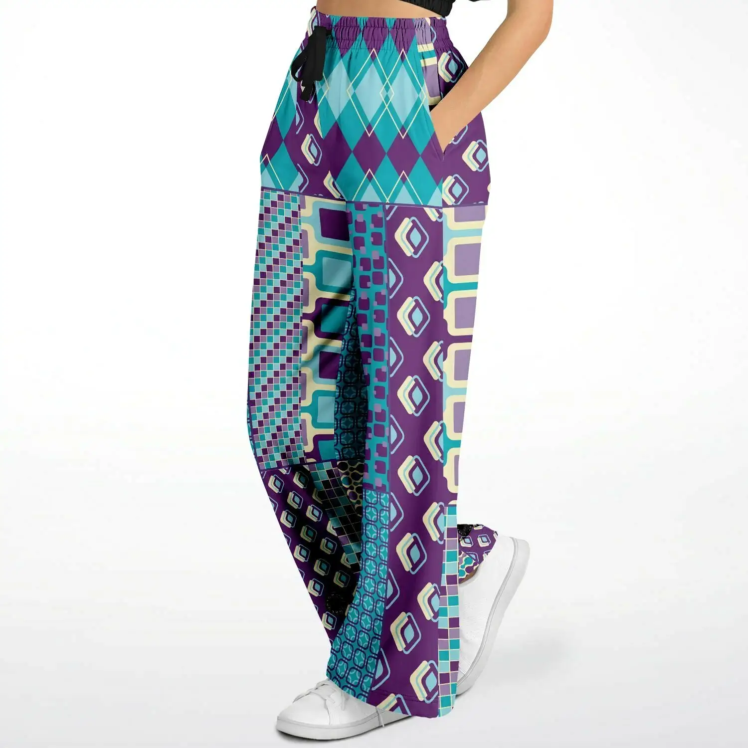 Purple Jetson Eco-Poly Stretchy Phat Bellbottoms