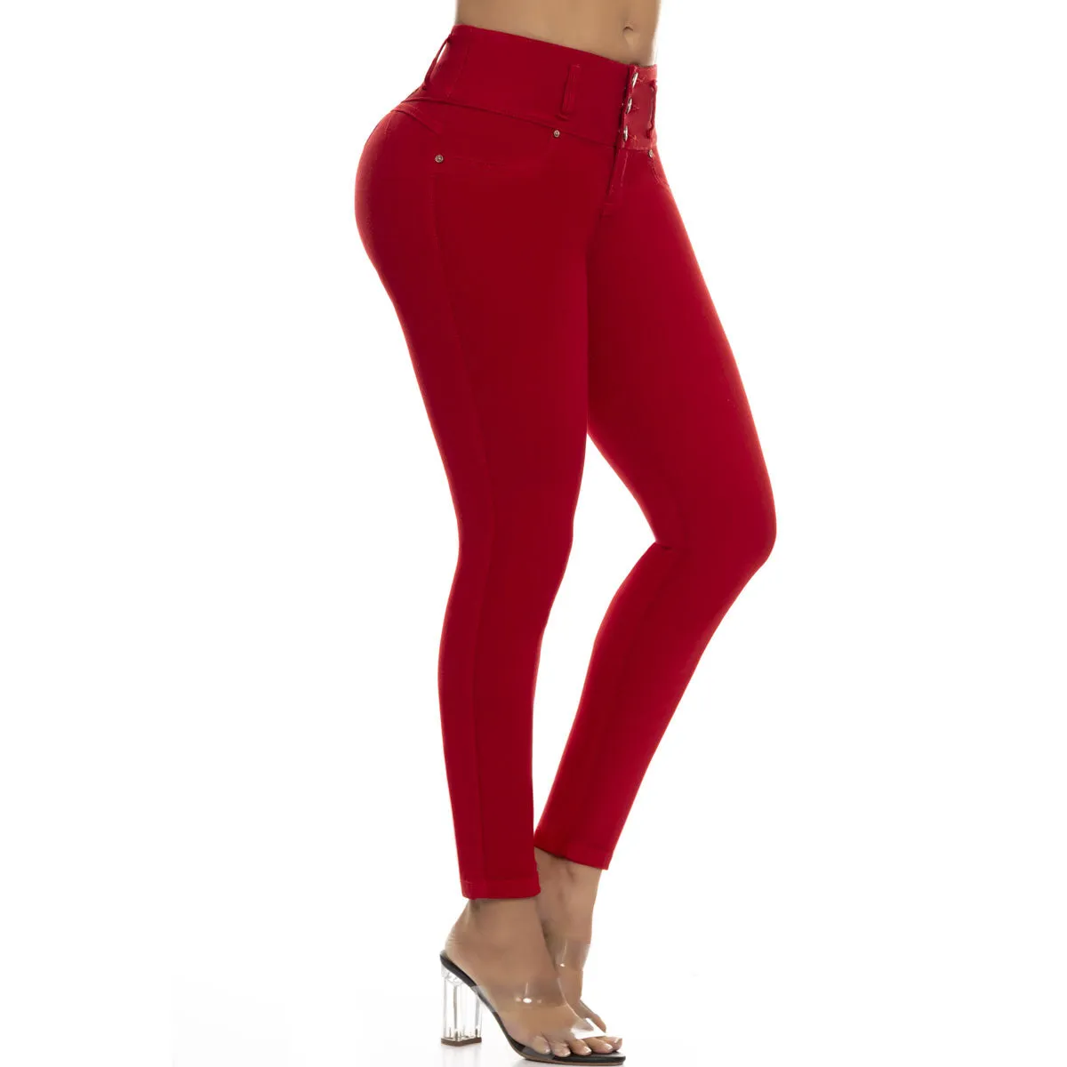 RIF. 44501R Jeans PushUp Modellante Rosso