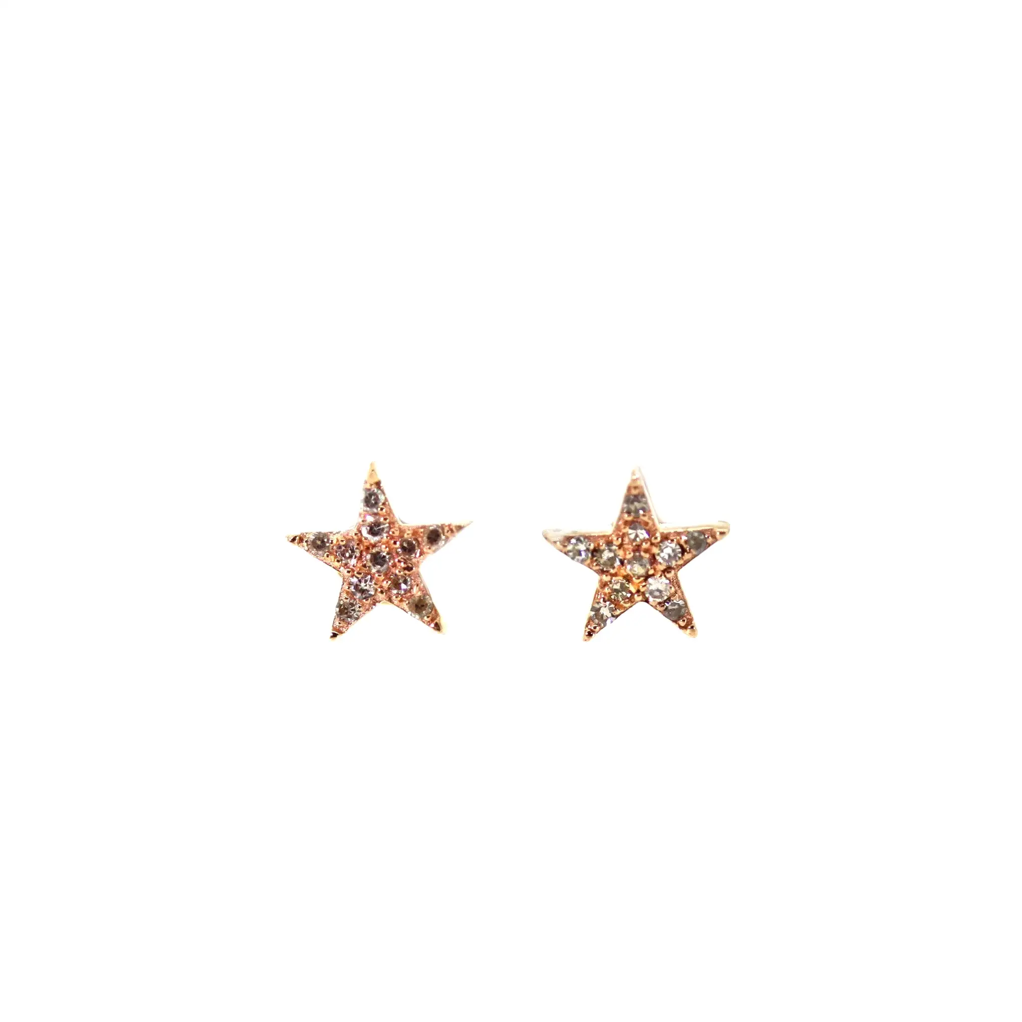 Rose Gold Star Stud Earrings