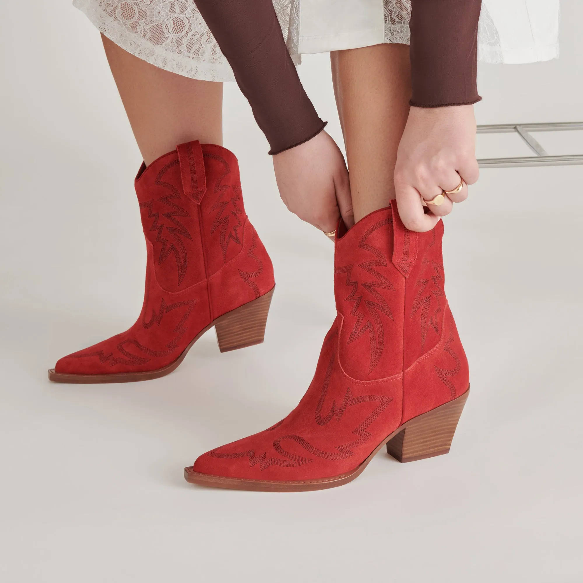 RUNA BOOTS RED SUEDE