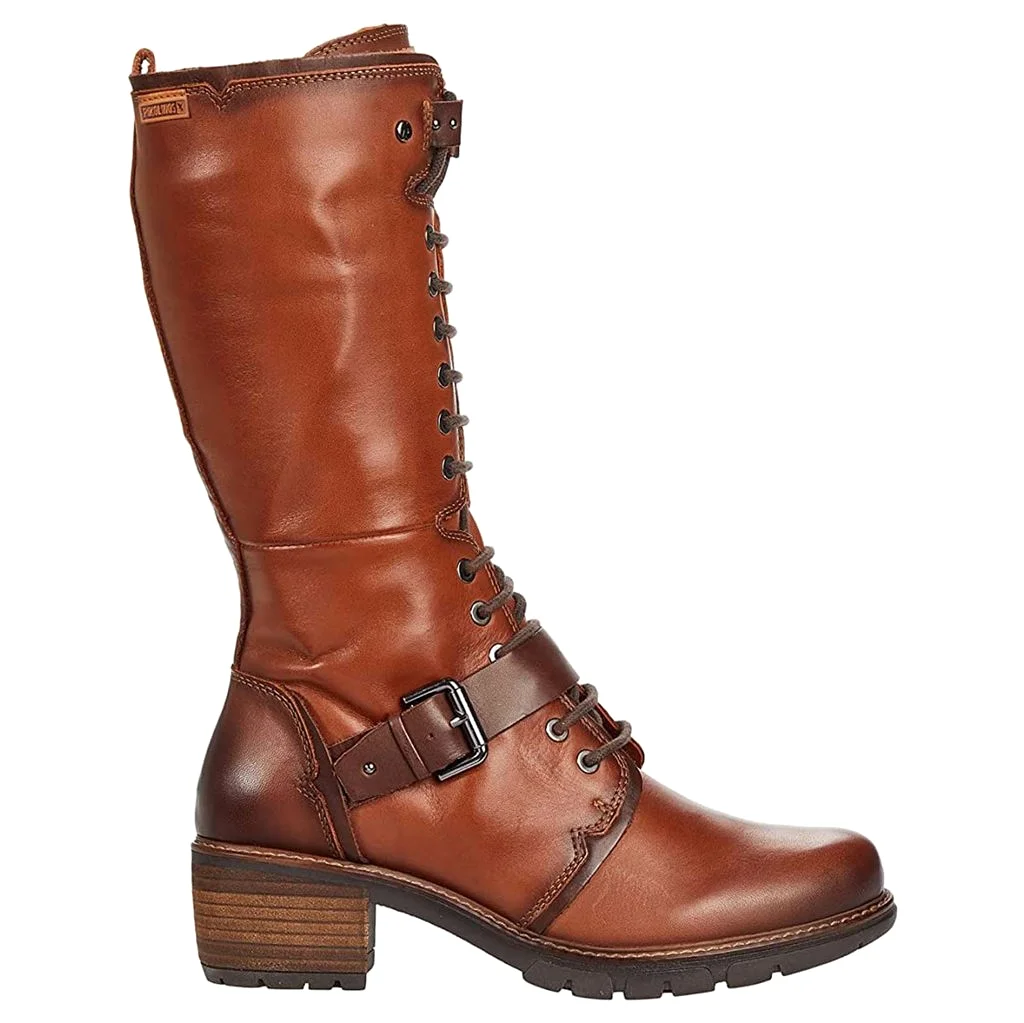 San Sebastia Calfskin Leather Women's Zip Up Calf Length Boots