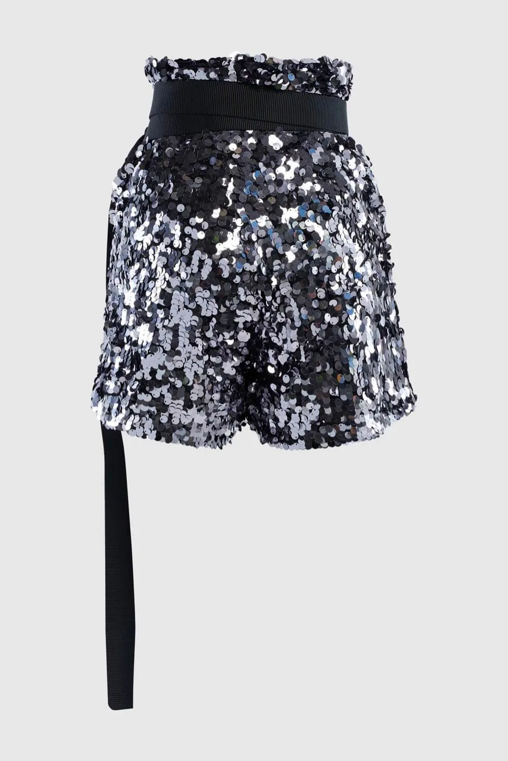 SEQUIN SHORTS WITH HARDWARE BELT