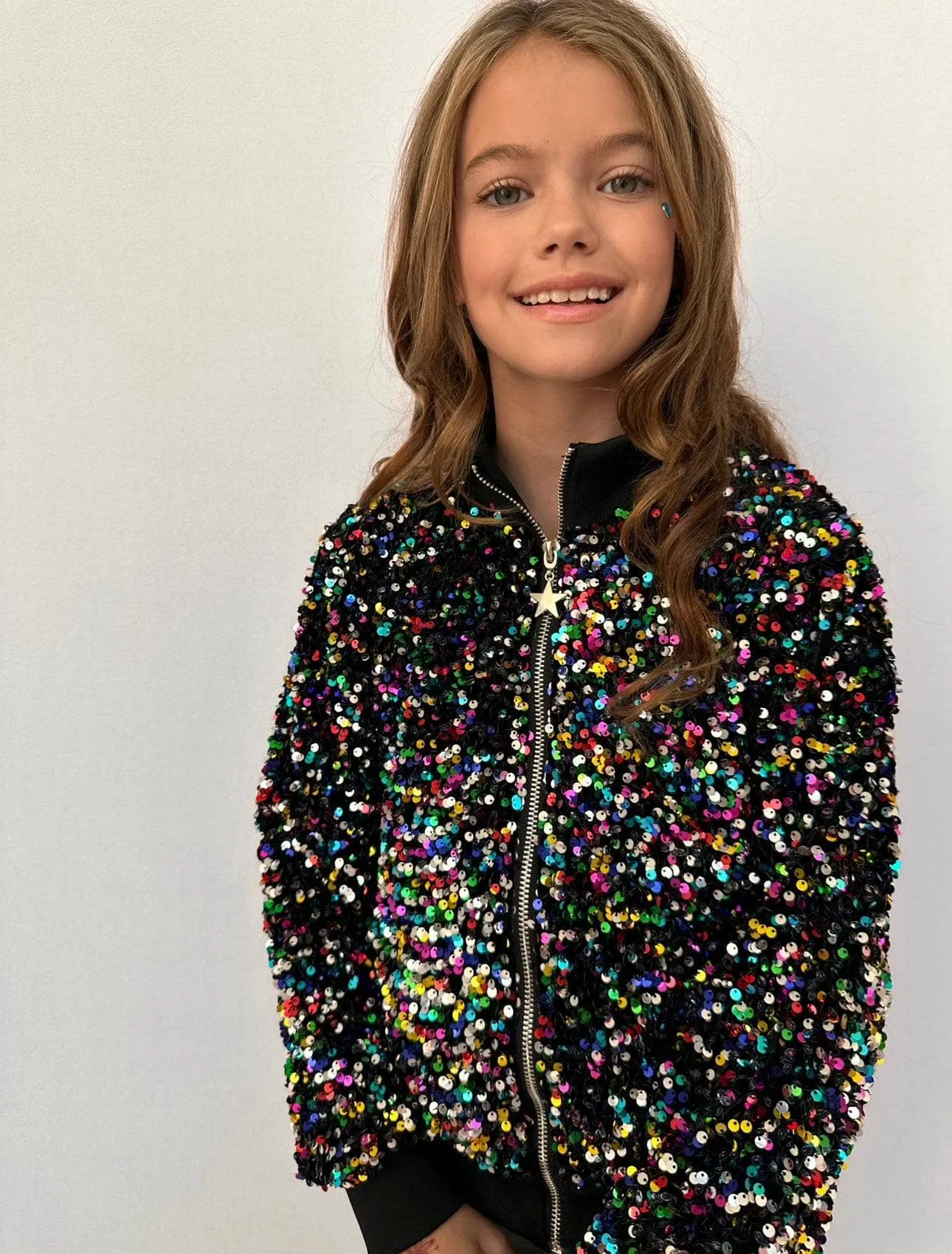 Shimmering Stardust Sequin Bomber