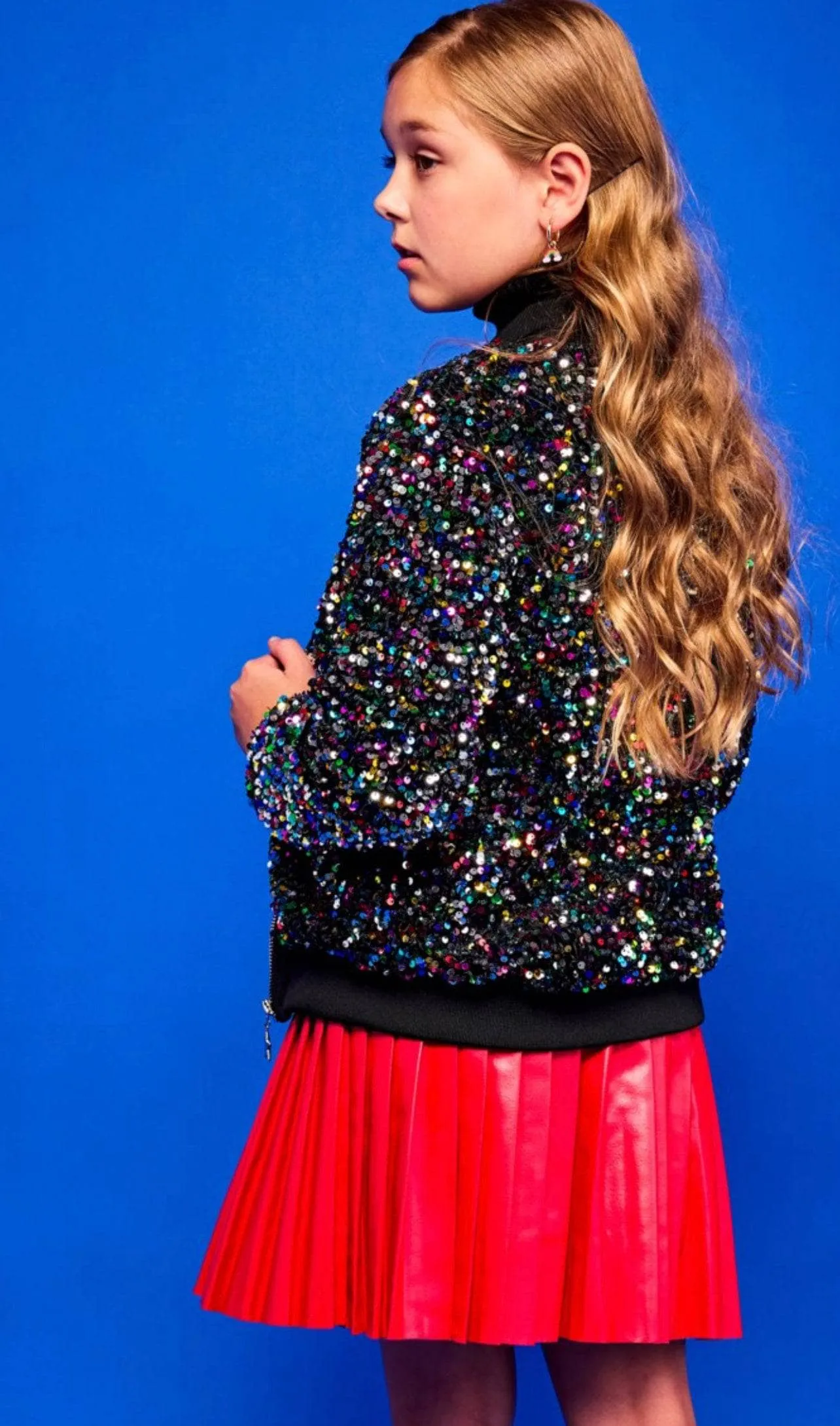 Shimmering Stardust Sequin Bomber