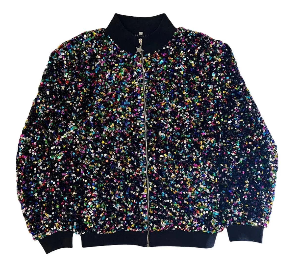 Shimmering Stardust Sequin Bomber