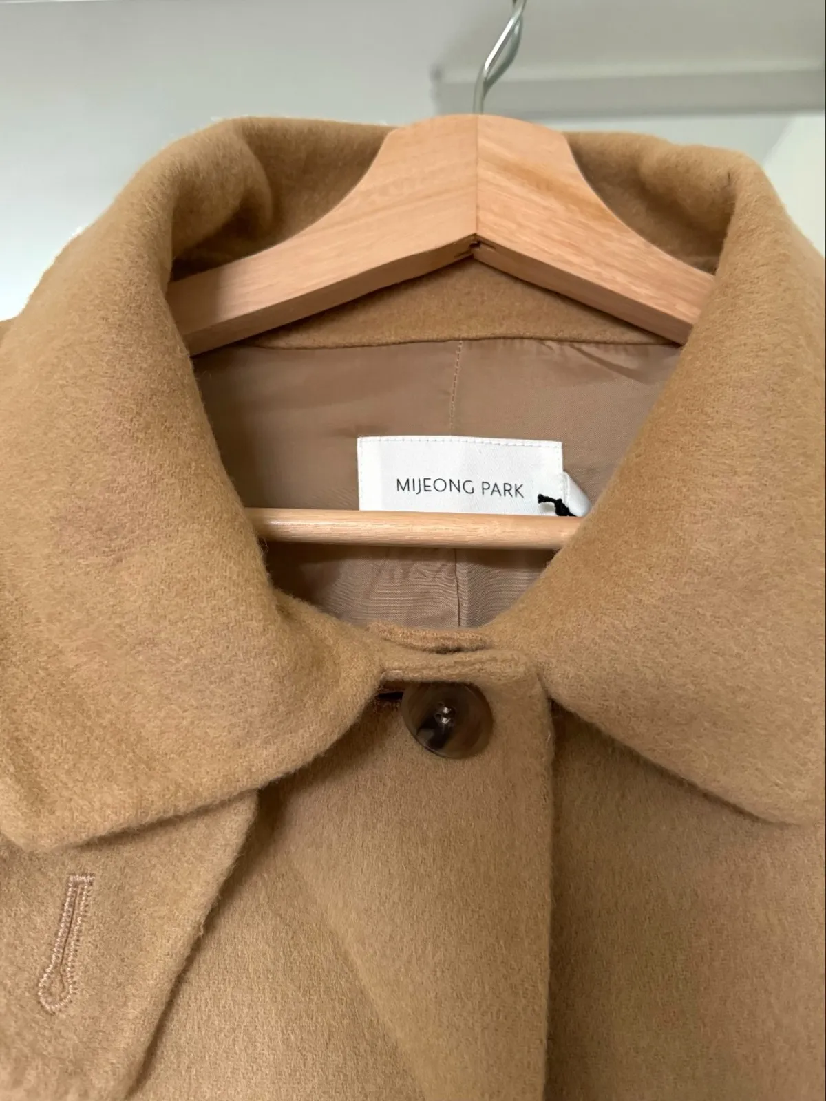 Single Breasted Long Coat - Camel