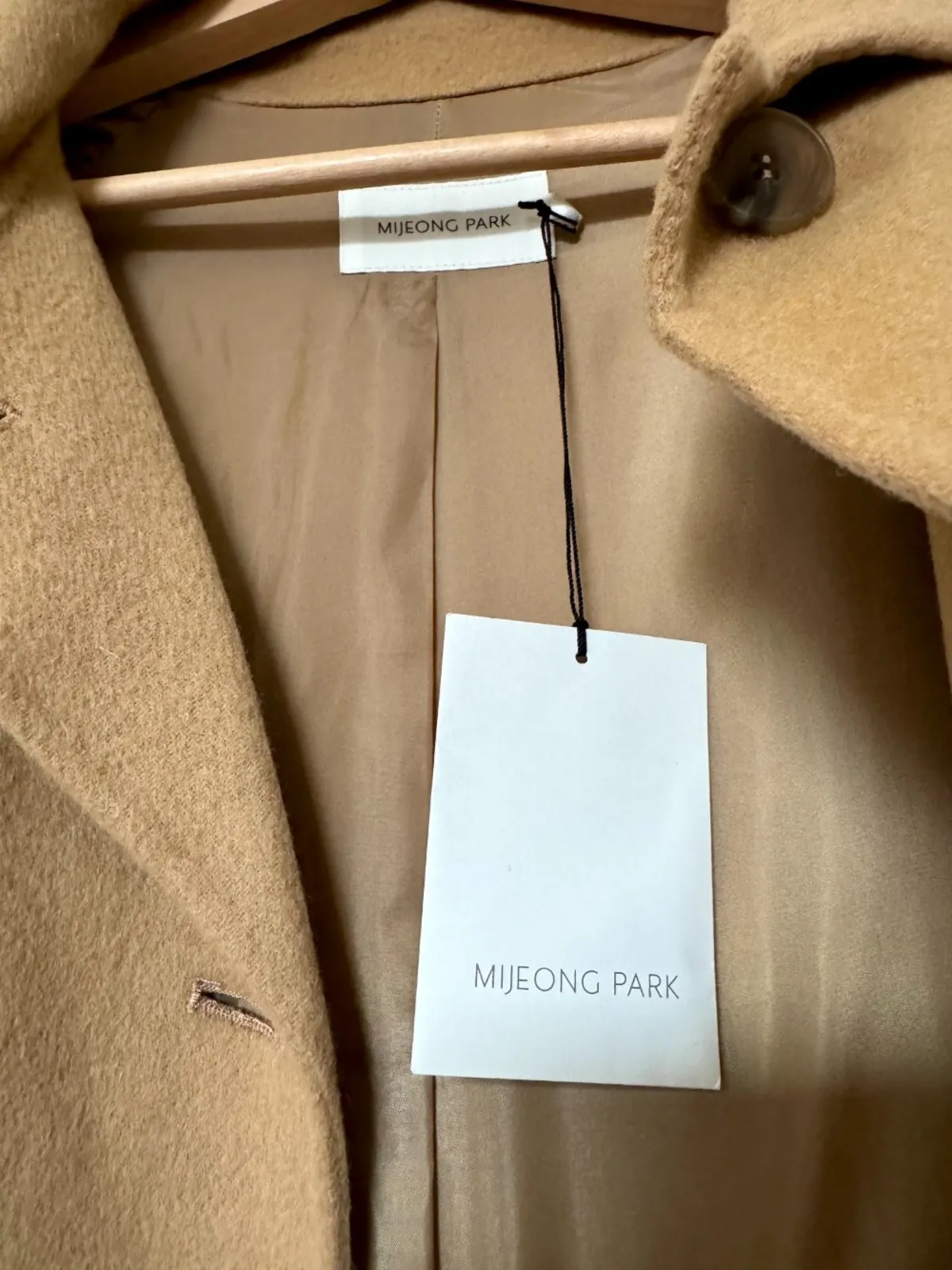 Single Breasted Long Coat - Camel