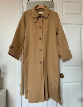 Single Breasted Long Coat - Camel