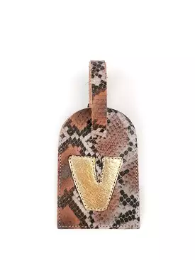 SNAKE/ GOLD TRAVEL TAG