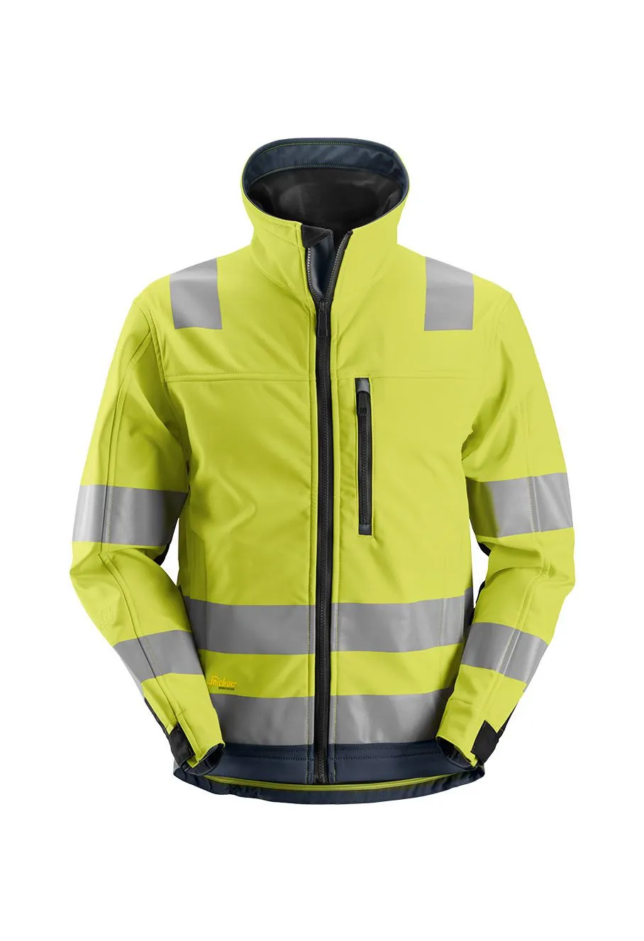 Snickers Work Jacket Softshell High Vis 1230 - Yellow Navy