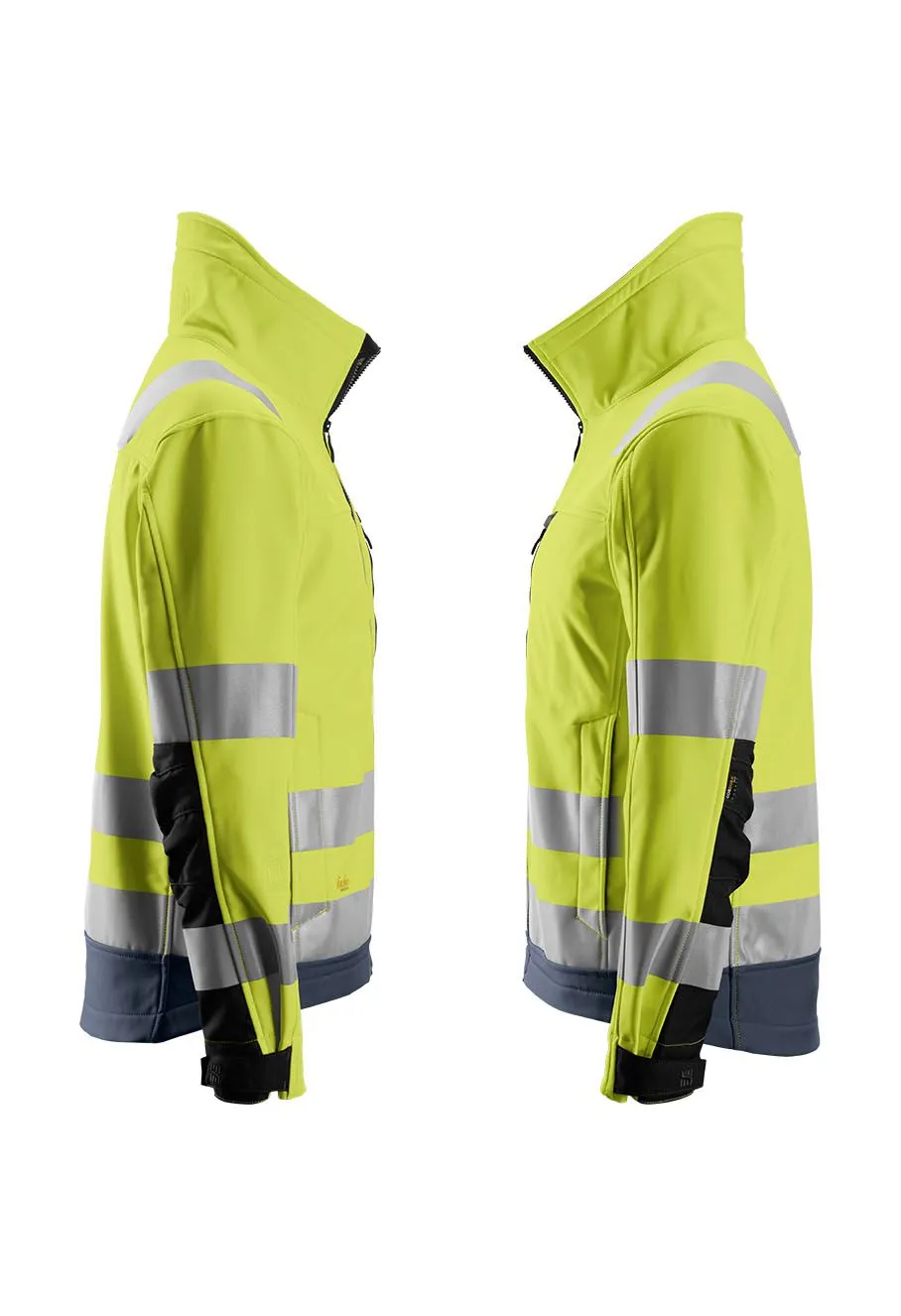 Snickers Work Jacket Softshell High Vis 1230 - Yellow Navy