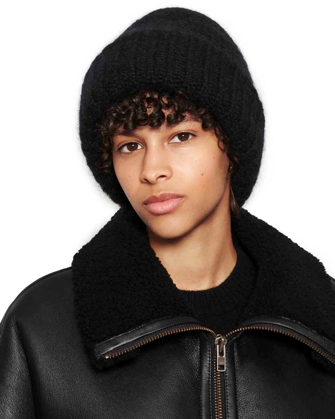 Teurn Studios Mohair Beanie Black