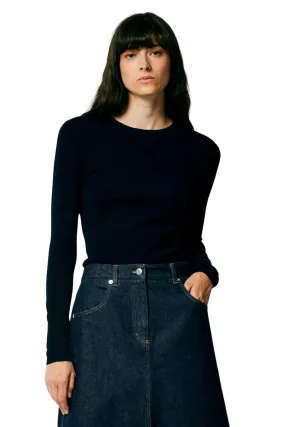 Tibi Featherweight Ribbed Sweater