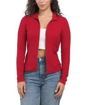 Tj Maxx Long Sleeve Mock Neck Zip Jacket For Women