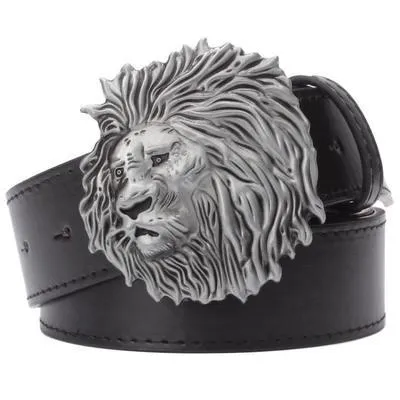 Trendy Tiger Lion Eagle Dragon Dog Jackal Wolf Head Exaggerated Belt