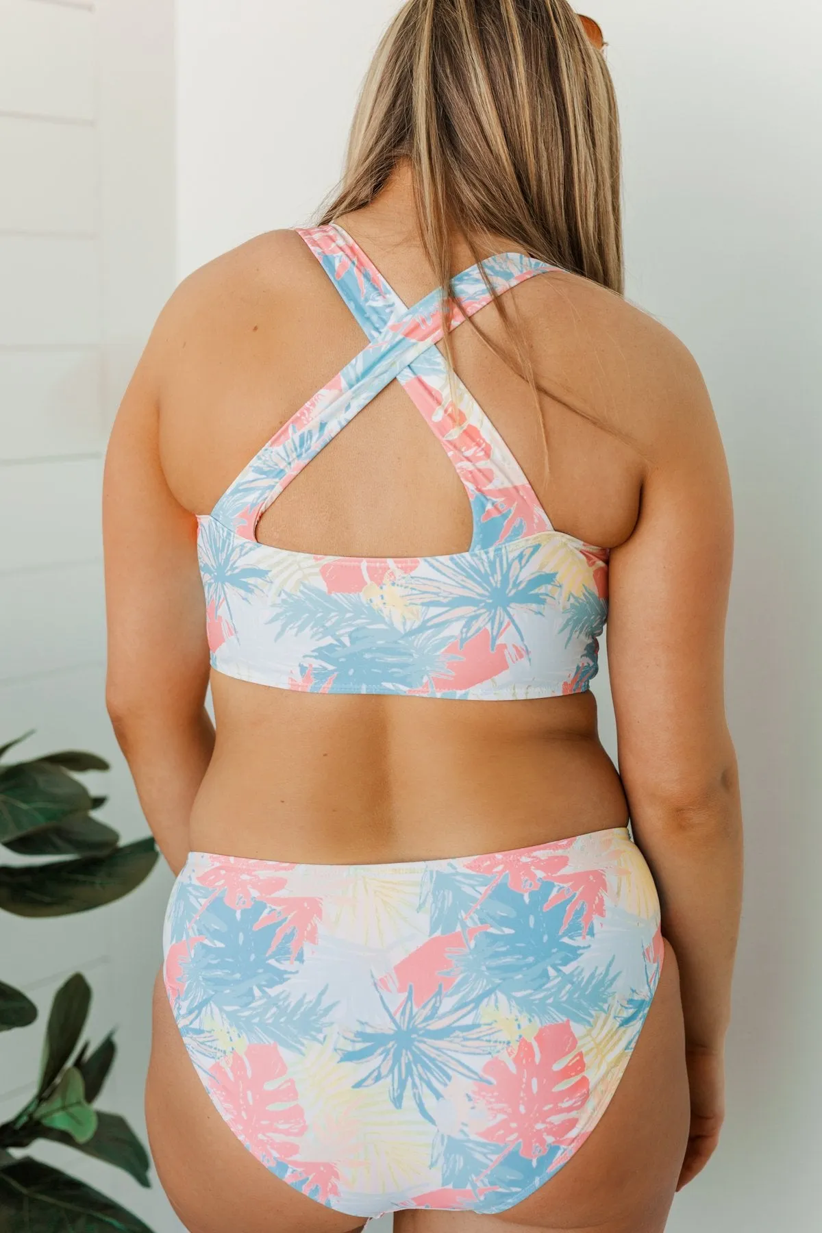 Tropical Breeze Braided Swim Top- Tropical Multi-Color