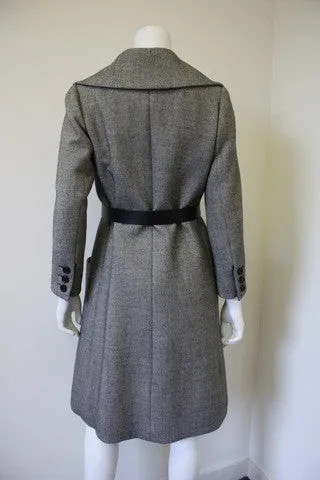 Vintage '70s NORELL Wool Tweed Coat with Belt