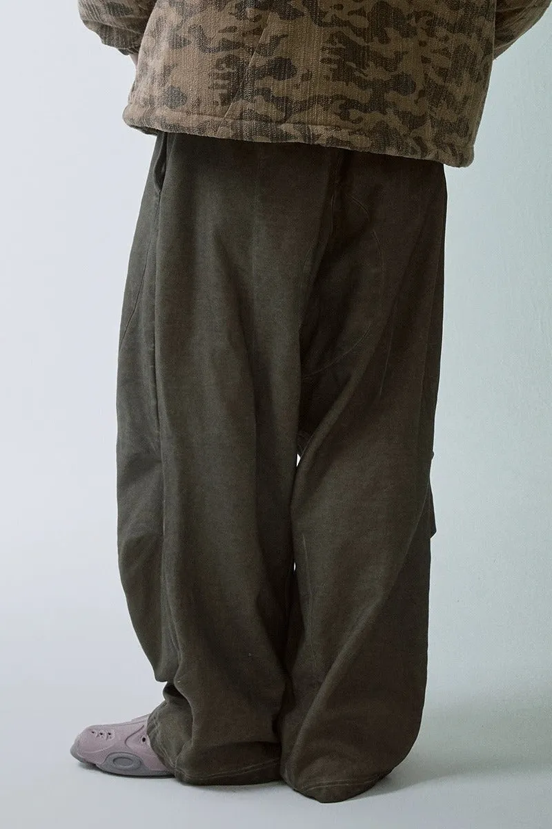 Vintage Drawstring Casual Trousers