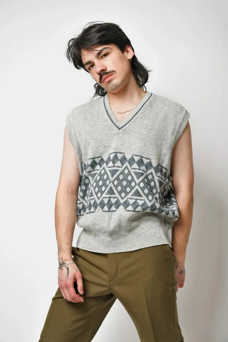 Vintage sweater vest grey