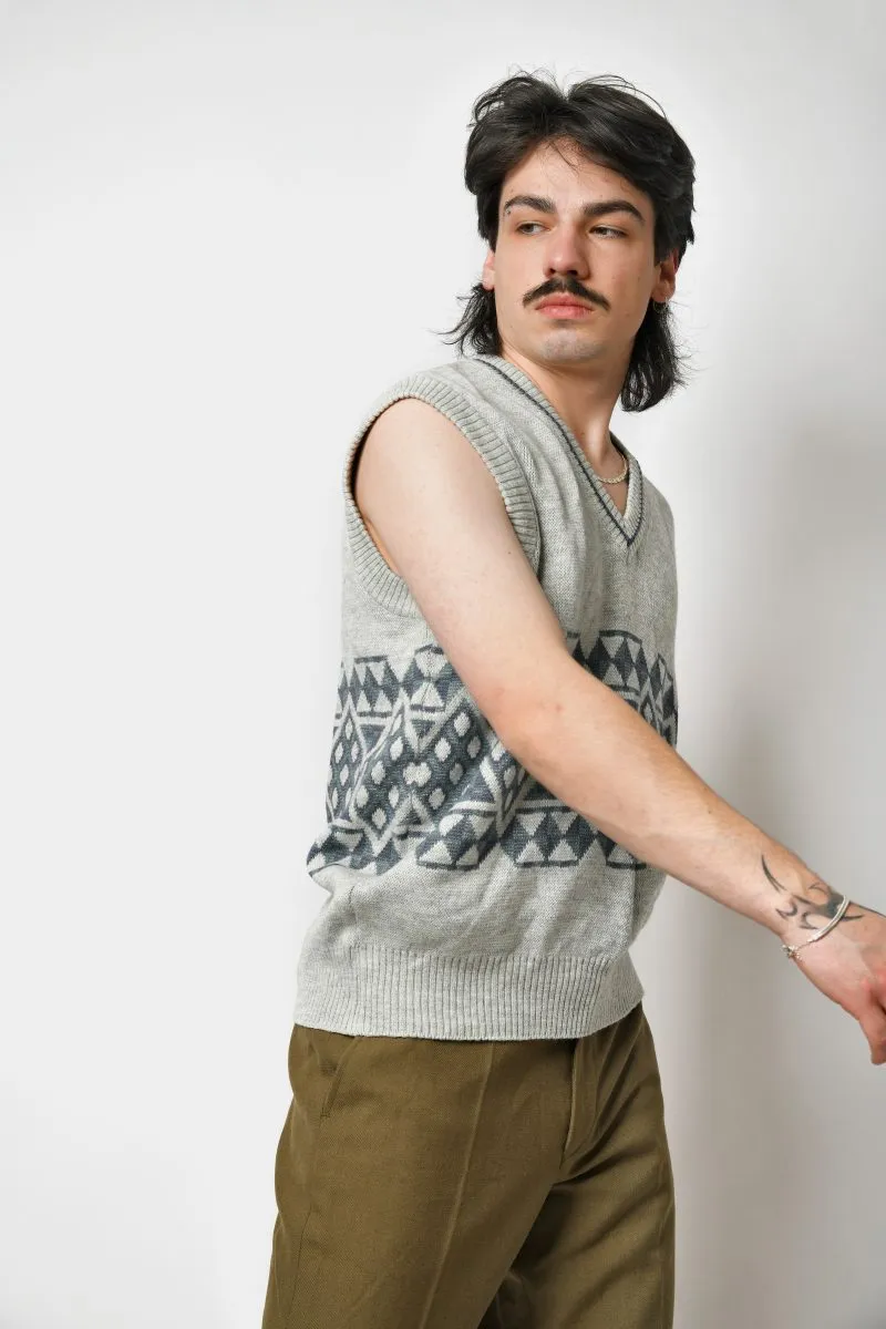 Vintage sweater vest grey