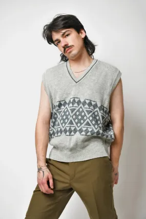 Vintage sweater vest grey