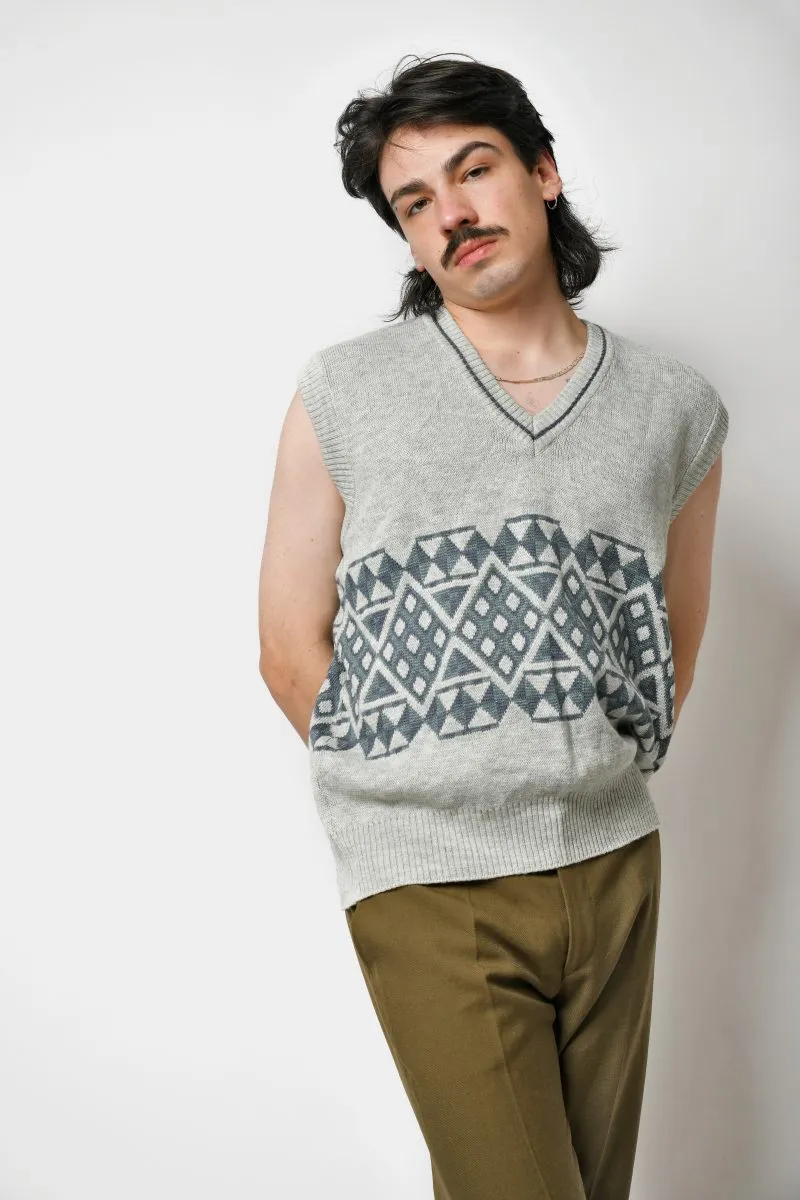 Vintage sweater vest grey