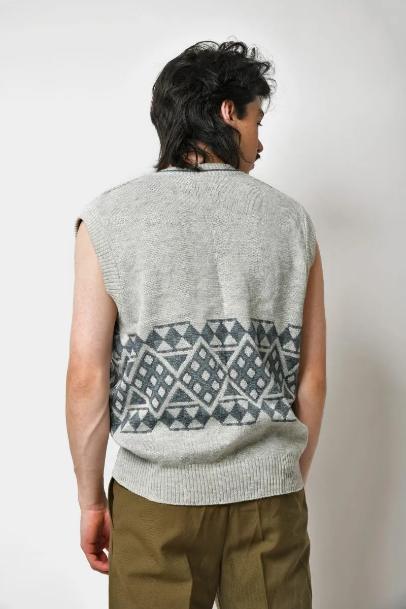 Vintage sweater vest grey