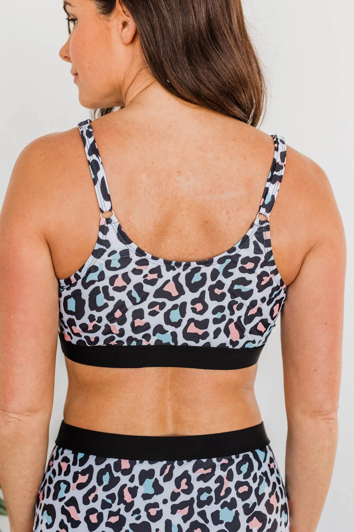 Walking On Sunshine Swim Top- Leopard Multi-Color