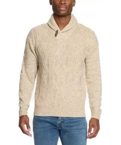 Weatherproof Vintage Men's Fisherman Shawl Sweater