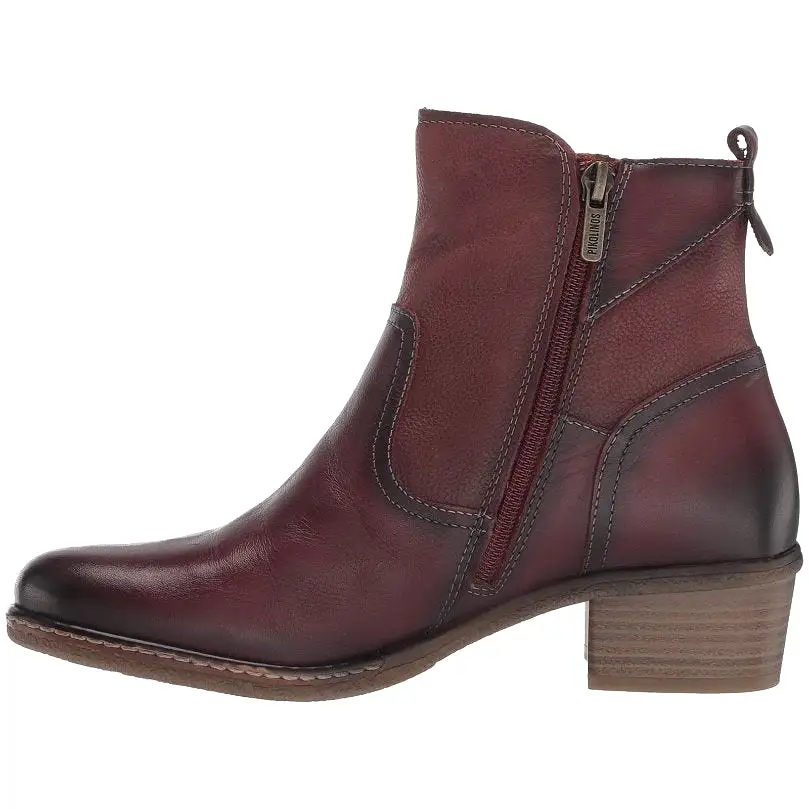 Zaragoza Calfskin Leather Women's Zip Up Ankle Boots